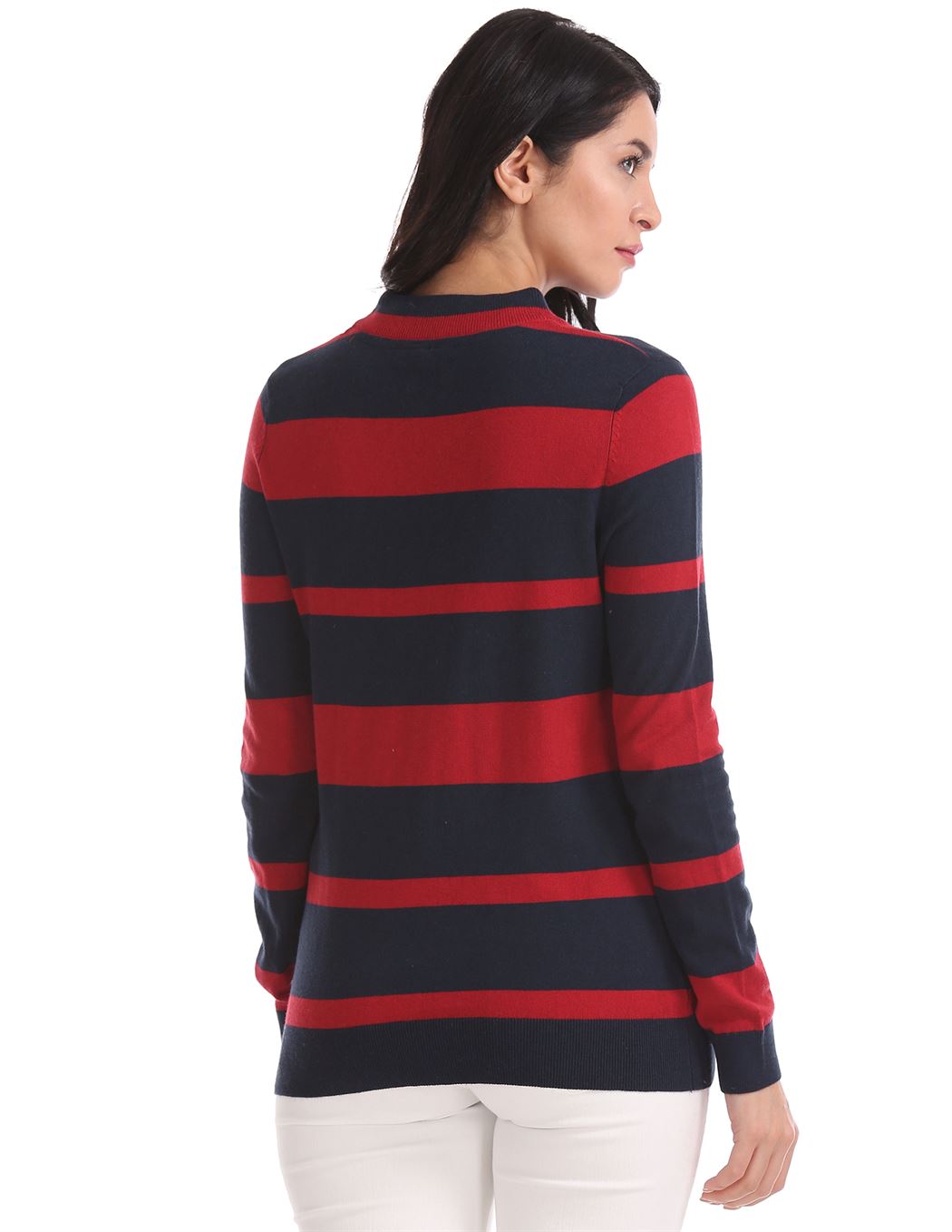 U.S. Polo Assn. Women Casual Wear Striped Sweater